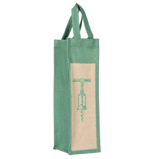 burlap wine tote