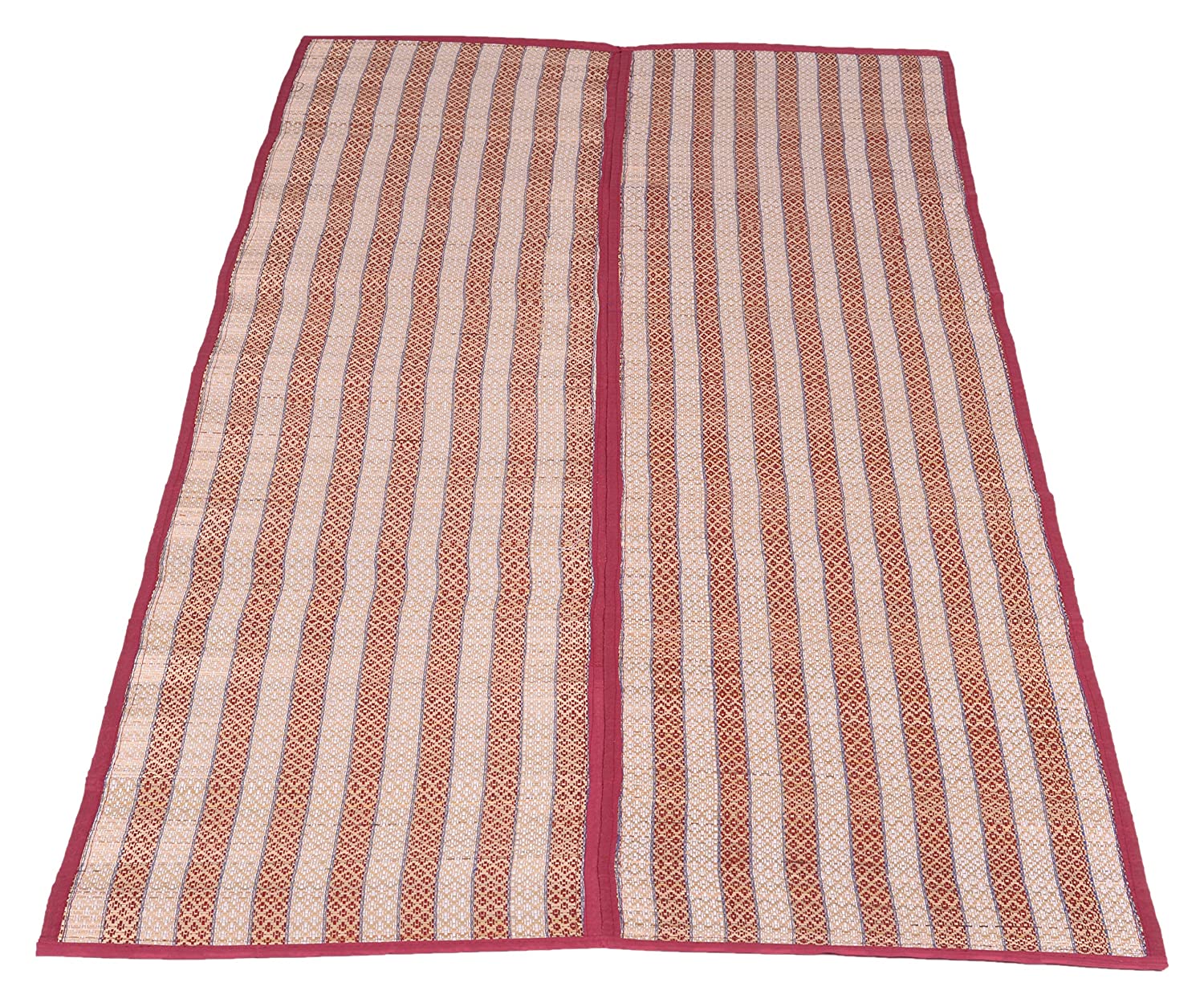 Eco-Friendly Madurkathi Chatai Mat for Pooja and Meditation – Foldable