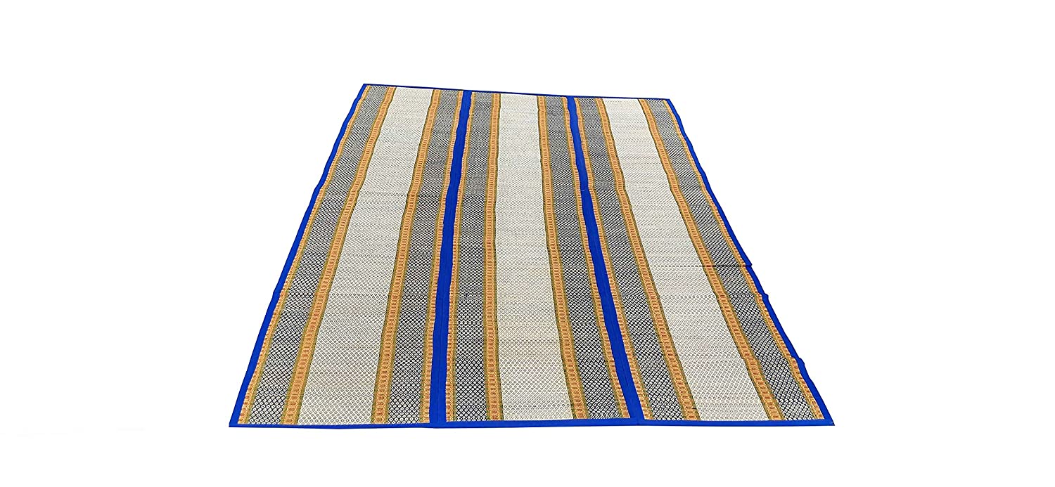  Portable Madurkathi Grass Chatai Mat for Travel, Festivals, and Pooja